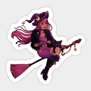 Pink Witch-Purple Dusk Sticker